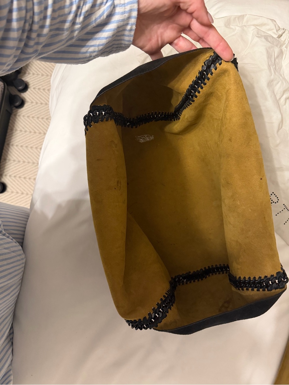 Black and mustard STELLA MCCARTNEY Falabella Tote with pouch and dust bag - Picture 4 of 7
